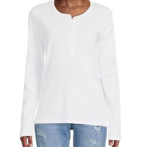 NWT ATM white long sleeve Henley Sz Medium